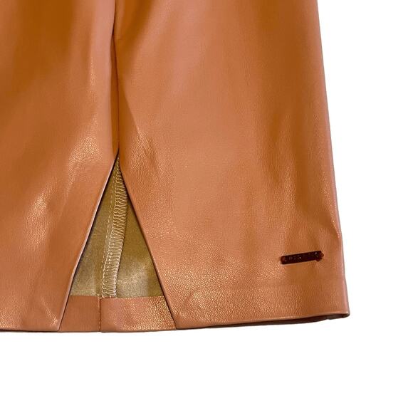 NWT n:PHILANTHROPY Nuevo Vegan Leather Sleeveless Mini Dress in Camel Sz M - Picture 6 of 11